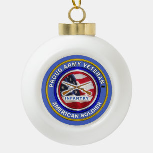 Infanterie Veteran Weihnachten Keramik Kugel-Ornament