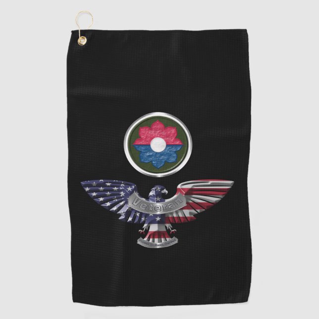 Infanterieabteilung Eagle Veteran Golfhandtuch (Vorderseite)