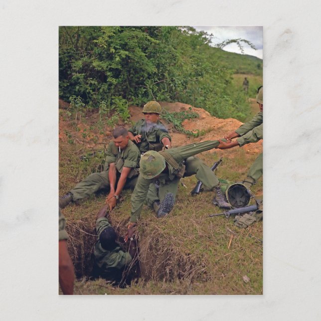 Infanterieplattform für die Operation Oregon Vietn Postkarte (Vorderseite)