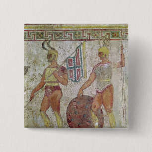 Infanteristen, Grabmalerei von Paestum Button