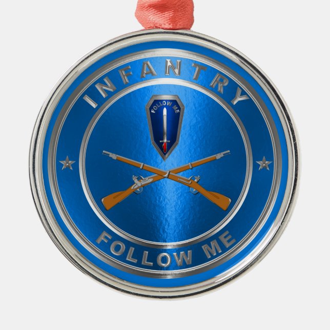 INFANTRY VETERAN Weihnachten Ornament Aus Metall (Vorne)