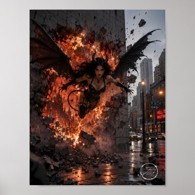 Infernaler Durchbruch Urban Fantasy Poster (Vorne)