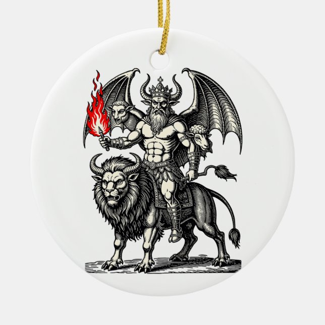 Infernalischer Asmodeus Keramik Ornament (Vorne)