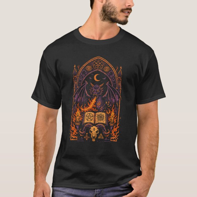 Infernalisches Grimoire T-Shirt (Vorderseite)