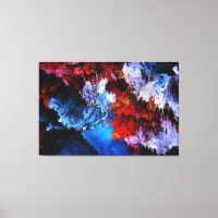 Inferno Blauer Rot Moderne Abstrakte Kunst
