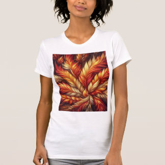 Inferno-Blüte — Strahlende Feuerfeder-Mandala T-Shirt