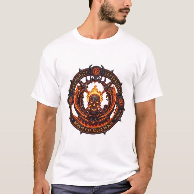 Inferno Crest T-Shirt – Dämonisches Feuer-Emblem (Vorderseite)