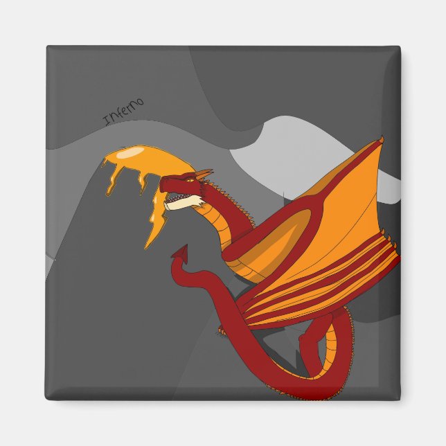 Inferno der Feuerdrache Magnet (Vorne)