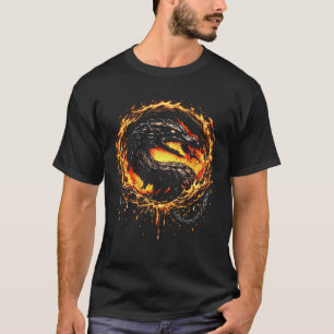 Inferno-Drachen-Kampfabzeichen T-Shirt