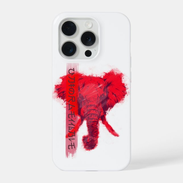 Inferno-Elefant  iPhone 15 Pro Hülle (Rückseite)