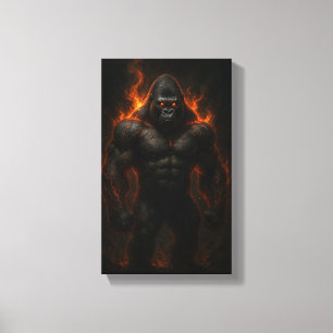 Inferno Gorilla: Das Biest in Dir entfesseln Leinwanddruck