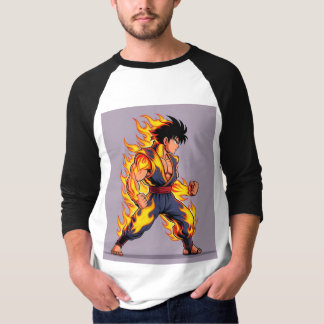 Inferno Hero Stand im Feuer T-Shirt