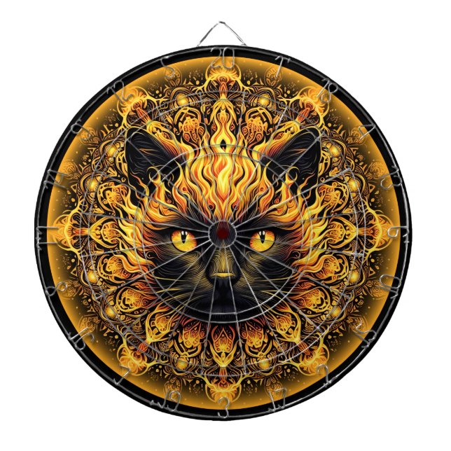 Inferno Kitty Mandala Dartscheibe (vorne)