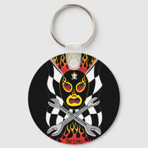 Inferno Luchador mexikanischer Schlüsselanhänger