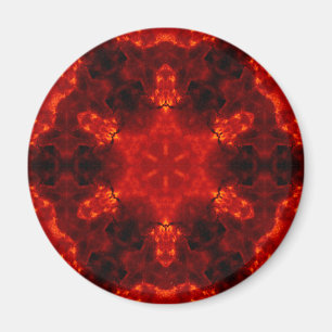 Inferno Nexus - Fiery Kaleidoskop Art Magnet