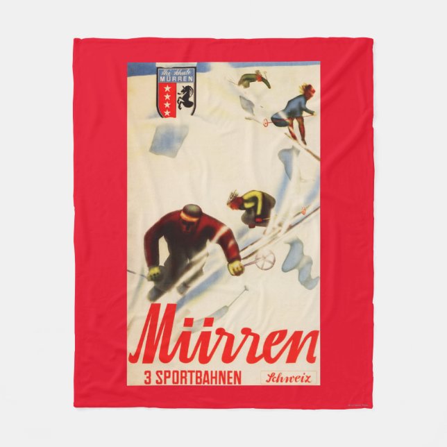 Inferno-Rennen Werbeplakat Fleecedecke (Vorderseite)