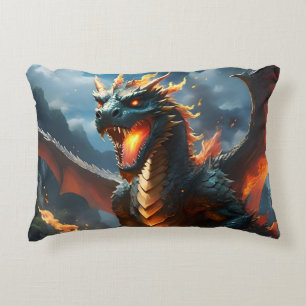 "Infernos Atem: Die Flamme des Drachen" Dekokissen