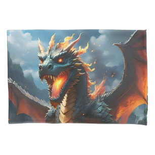 "Infernos Atem: Die Flamme des Drachen" Kissenbezug