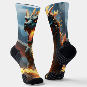 "Infernos Atem: Die Flamme des Drachen" Socken