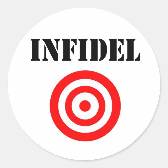 Infidel (mit Ziel) Runder Aufkleber (Vorderseite)