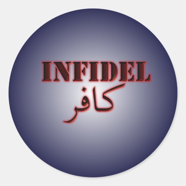 Infidel Runder Aufkleber (Vorderseite)