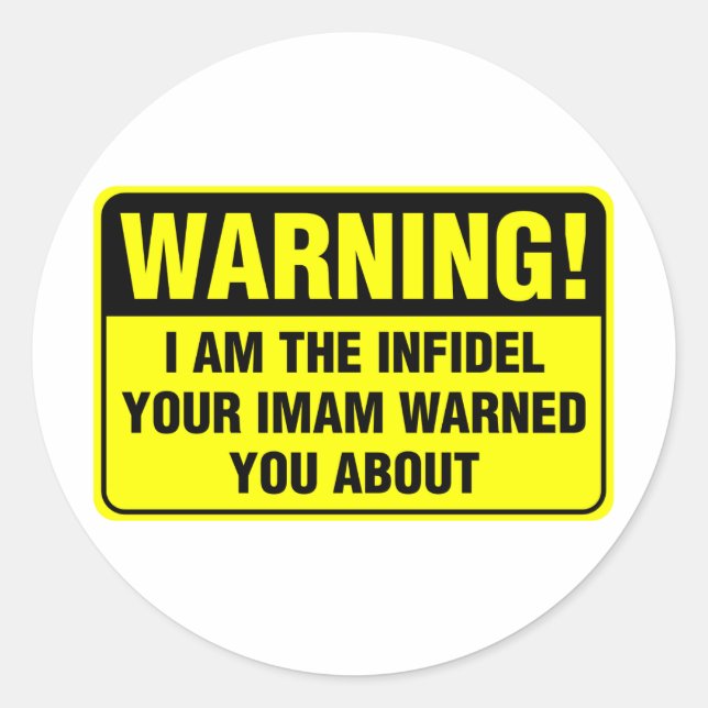 INFIDEL RUNDER AUFKLEBER (Vorderseite)