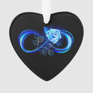 Infini lumineux avec rose bleue