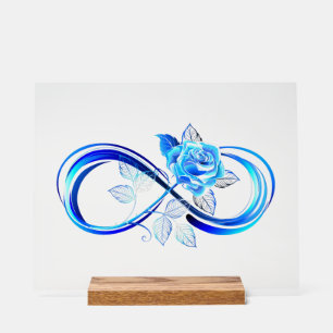 Infini lumineux avec rose bleue