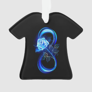 Infini lumineux avec rose bleue