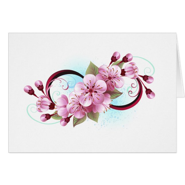 Infinité avec les fleurs Sakura (Devant horizontal)