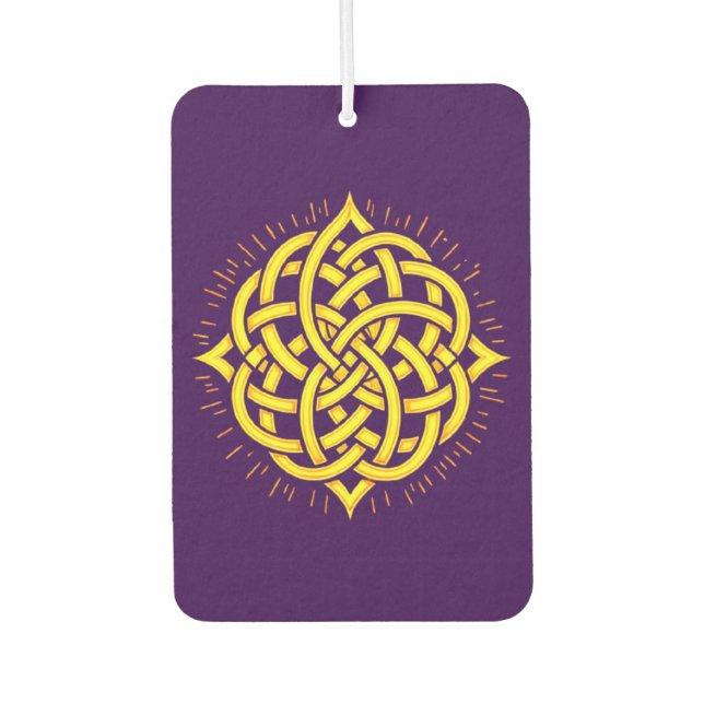 Infinite Harmony: Sacred Mandala Celtic Symbol Art Autolufterfrischer (Vorderseite)