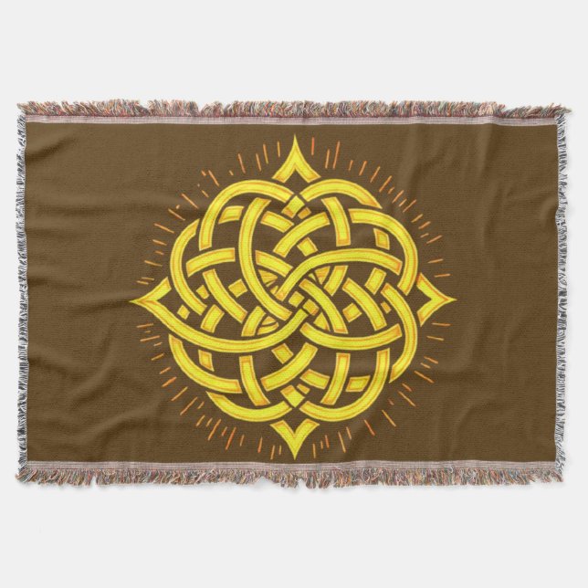 Infinite Harmony: Sacred Mandala Celtic Symbol Art Decke (Vorderseite)