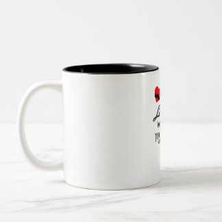Infinite Love for Dad Zweifarbige Tasse