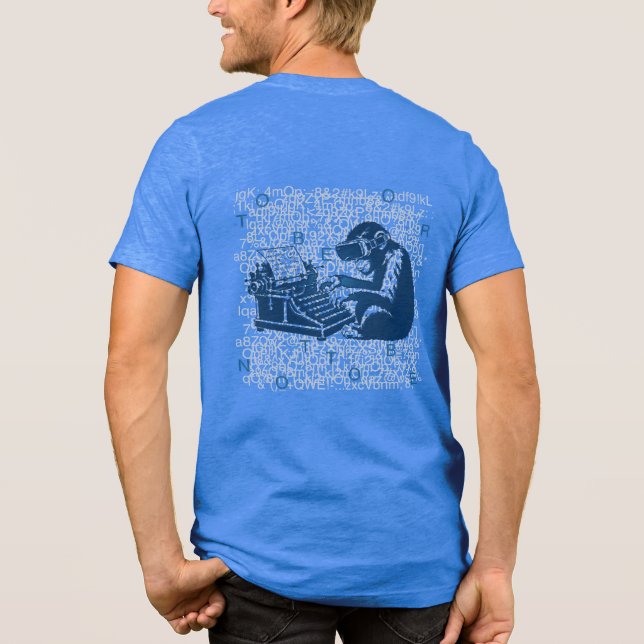 Infinite_Monkey_Theorem Tri-Blend Shirt (Rückseite)