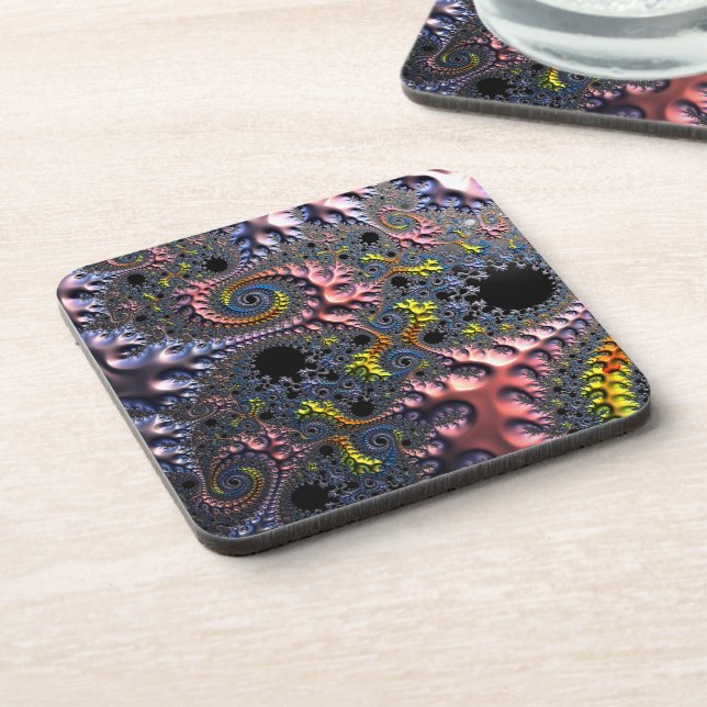 Infinite Spiral Realms Getränkeuntersetzer (Linke Seite)