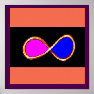 INFINITE TRUE LOVE Kosmos Mathematik Naturspass Poster