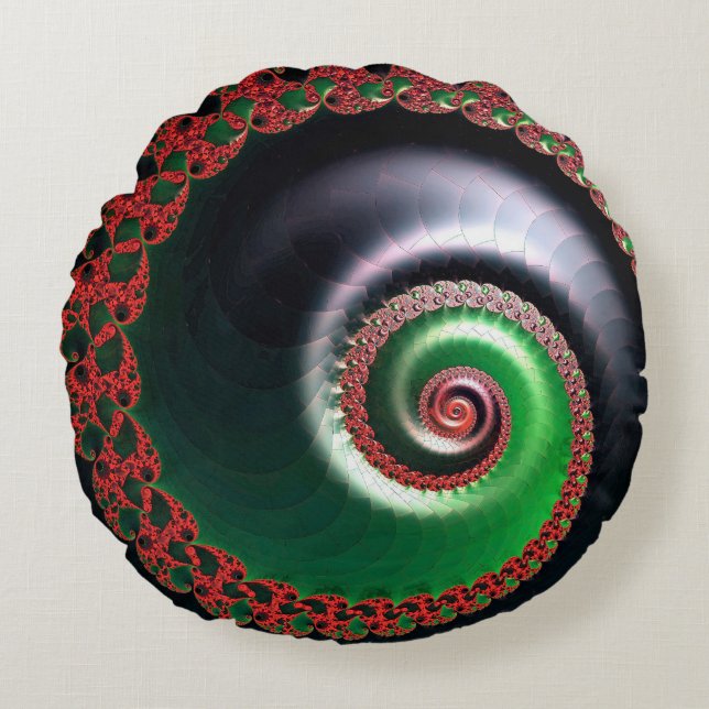 Infinite Whirl Rundes Kissen (Vorderseite)