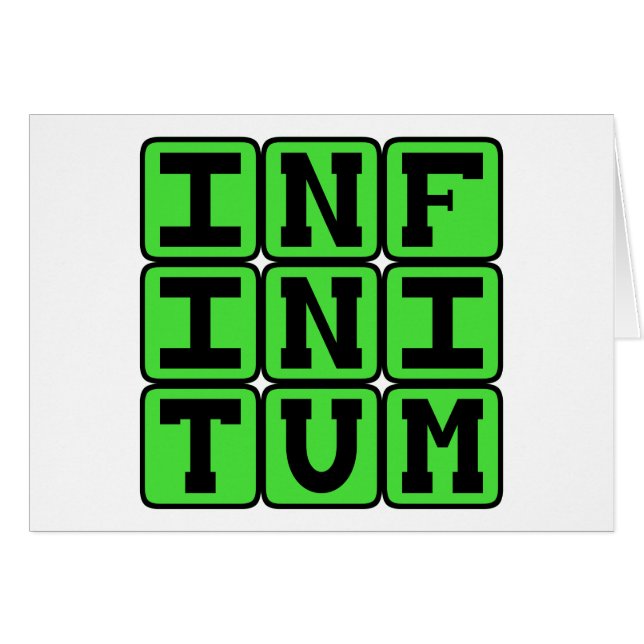 Infinitum, Infini, Expression latine (Devant horizontal)