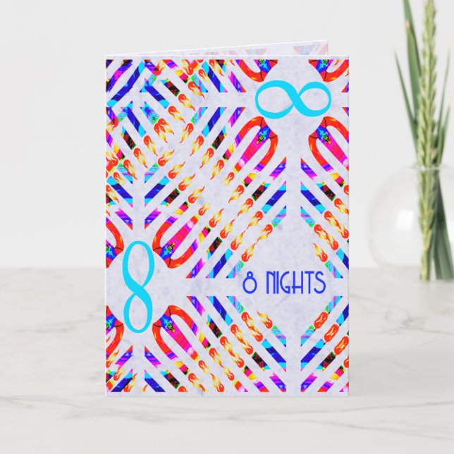 Infinity 8 Nights Chanukah Cards Feiertagskarte (Vorderseite)