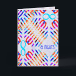 Infinity 8 Nights Chanukah Cards Feiertagskarte<br><div class="desc">Abstrakte chanukiah (menorah) Design mit Unendlichkeit Symbol. 8 Nächte. Chanukah Design.</div>
