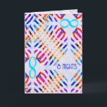 Infinity 8 Nights Chanukah Cards Feiertagskarte<br><div class="desc">Abstrakte chanukiah (menorah) Design mit Unendlichkeit Symbol. 8 Nächte. Chanukah Design.</div>