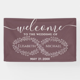 Infinity burgundy botanische romanische elegant banner