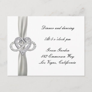Infinity Heart Hochzeitsempfang Karte