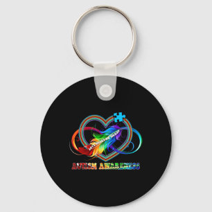 Infinity Heart Liebe Autismus-Bewusstsein braucht Schlüsselanhänger