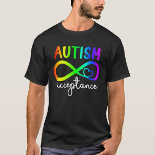 Infinity-Herz-Autismus-Bewusstsein-Akzeptanz für K T-Shirt
