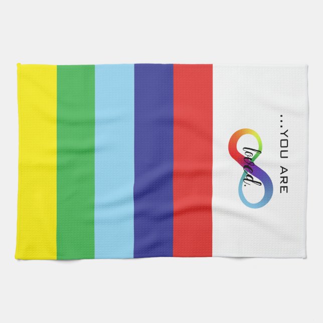 Infinity LGBTQ+ Pride-Tasche Geschirrtuch (Horizontal)
