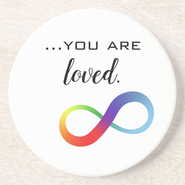 Infinity LGBTQ+ Pride-Tasche Getränkeuntersetzer (Vorne)