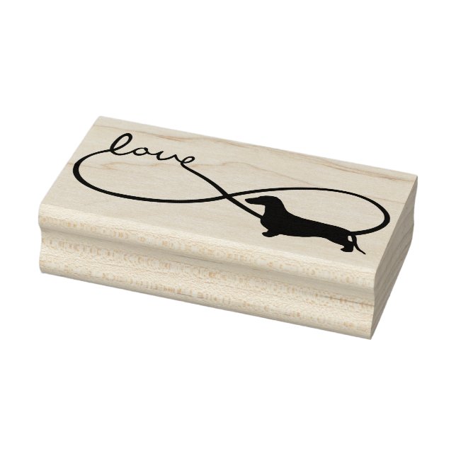 Infinity Liebe Lemniscate Kurz Hair Dackel 1 Gummistempel (Stempel)