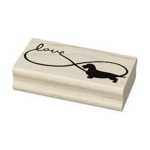 Infinity Liebe Lemniscate Rough-Hair Dackel 1 Gummistempel