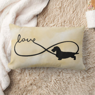 Infinity Liebe Lemniscate Rough-Hair Dackel 1 Lendenkissen